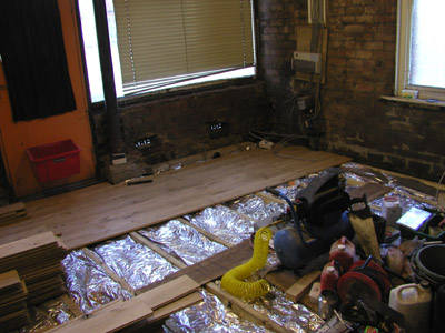 Laying the floor
